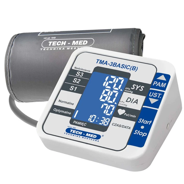 DIGITAL BLOOD PRESSURE Monitor Arm Cuff Arrhythmia Detection Polish ...