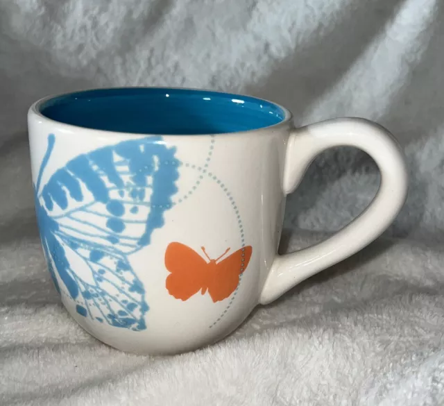 GOURMET EXPRESIONES MARIPOSA ESPLENDOR Taza grande de cerámica 16-18 oz sopa de café