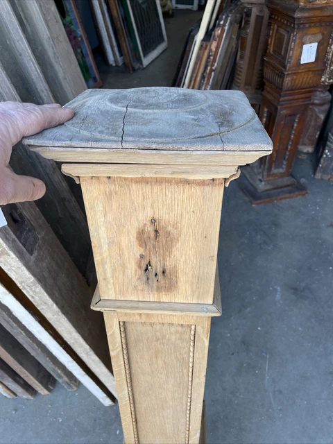 Bova 44 Antique Oak Newell Post 44 X 7.75 X 8 Stripped 7