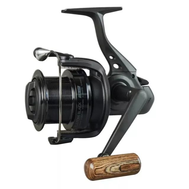 Okuma Personnalisé Noir Big Pit Moulinet + Bobine de Rechange Tout Tailles Pêche