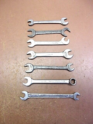 Vintage Tiny USA Made Wrench Lot 7 Open & Closed End Wrenches Nice'n'Clean Lot!