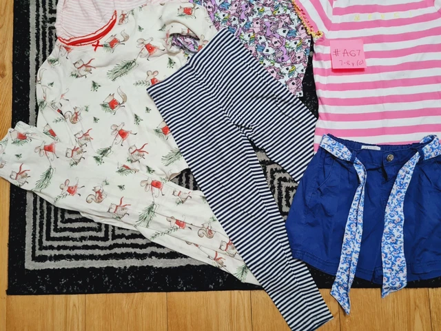 #A67💜 Huge Bundle Of Girls Clothes 7-8years NEXT GEORGE RIVER TU M&S F&F PRIMAR 3