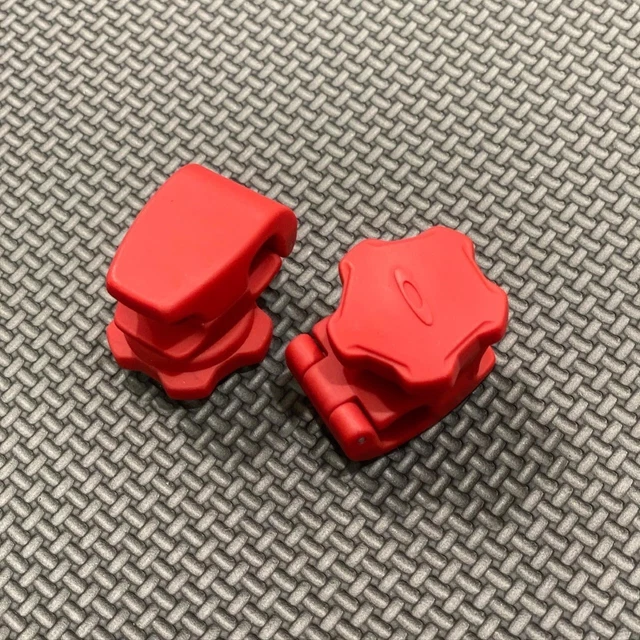 OAKLEY FOOTBALL HELMET Visor Eye Shield QUICKRELEASE Clips Set RED 30