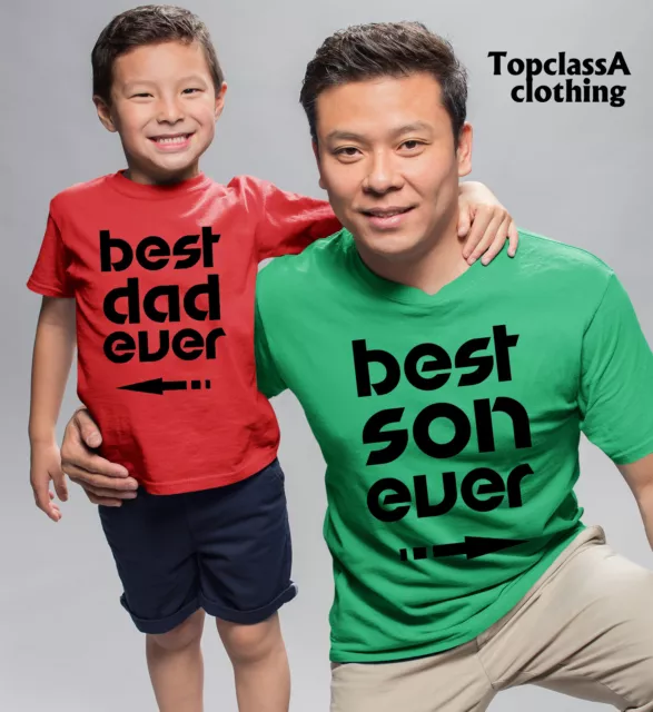 Best Dad and Best Son Ever Family Matching T shirts Father Daddy Son tshirt Tee