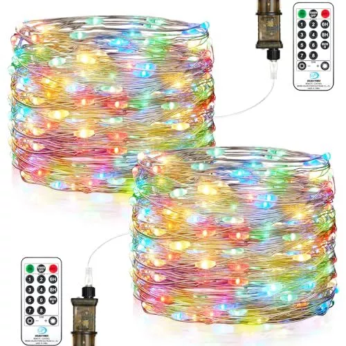 Fairy Lights Plug in, 15M 150LEDs String Lights, 8 Modes Multicolor Copper Wire