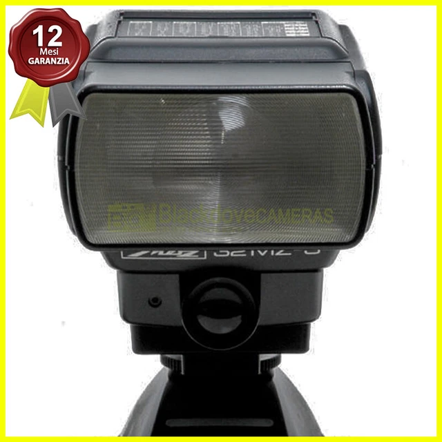 Flash Metz 32 MZ-3 per fotocamere reflex a pellicola Nikon. Automatico e manuale