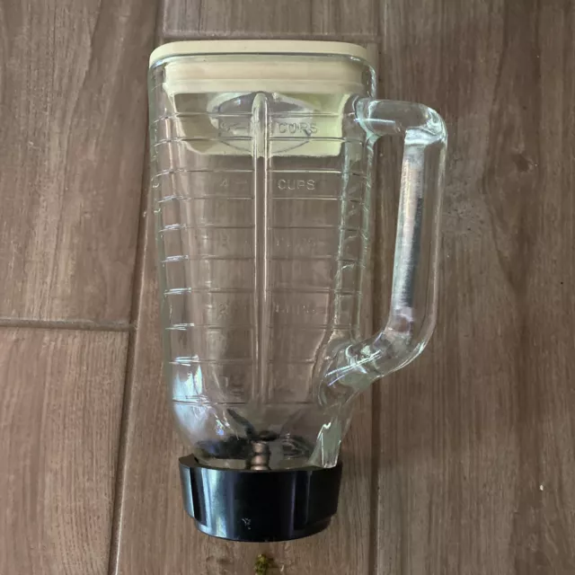 Vintage Oster Regency Kitchen Center Replacement 5 Cup Glass Blender Jar w/ Lid