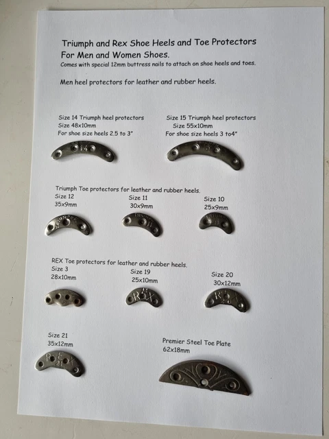 SHOE REPAIR SEGS Toe Heel Sole Steel Plates Triumph Blakeys Protectors Studs 3.99 PicClick UK
