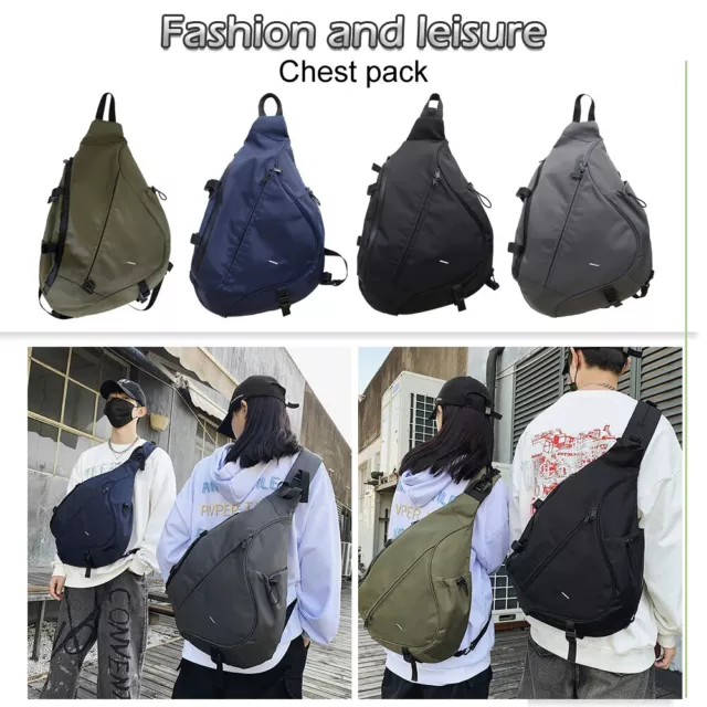 Men Women Casual Sling Chest Bag Large Crossbody Shoulder Backpack Hiking Travel 2