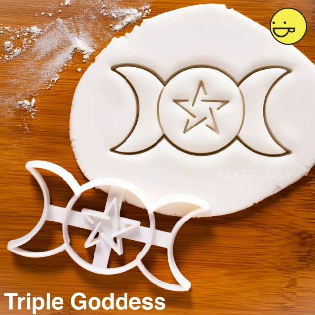 Triple Goddess cookie cutter | neopagan star moon wicca Wiccan pagan feminity