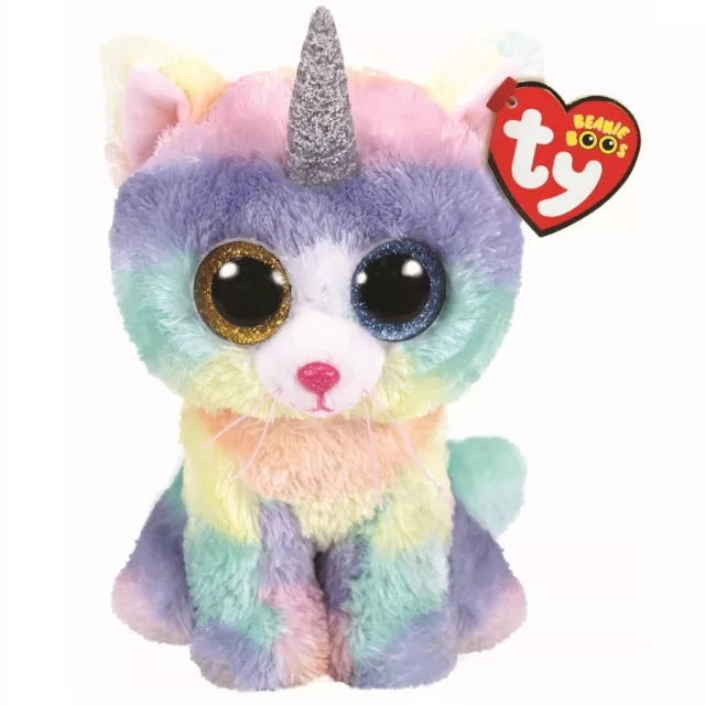 TY Beanie Boos 6" HEATHER Cat Unicorn UniCat Plush Stuffed Animal Toy MWMTs