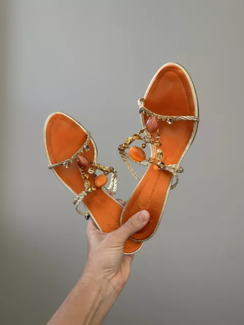 Giuseppe Zanotti Gorgeous Jewel Embellished Sandal High Heels Sz 9.5 US 39.5 EU