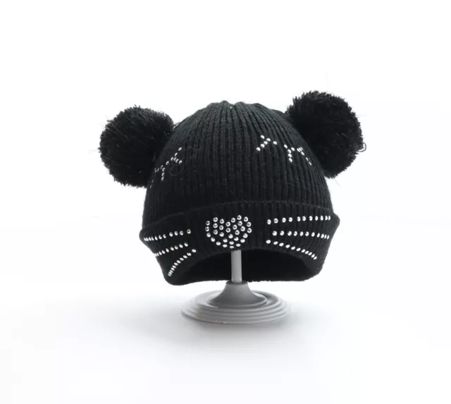 Cappello a bobble nero acrilico Debenhams taglia unica - design gatto