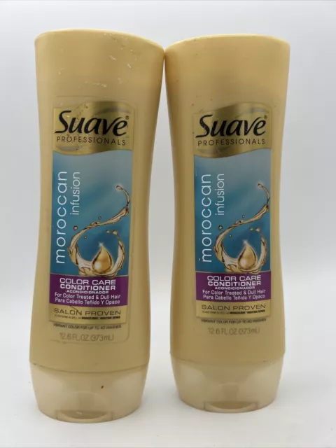 Suave Moroccan Infusion Color Treated Care Conditioner 12.6 oz Shine Smooth(2pk)