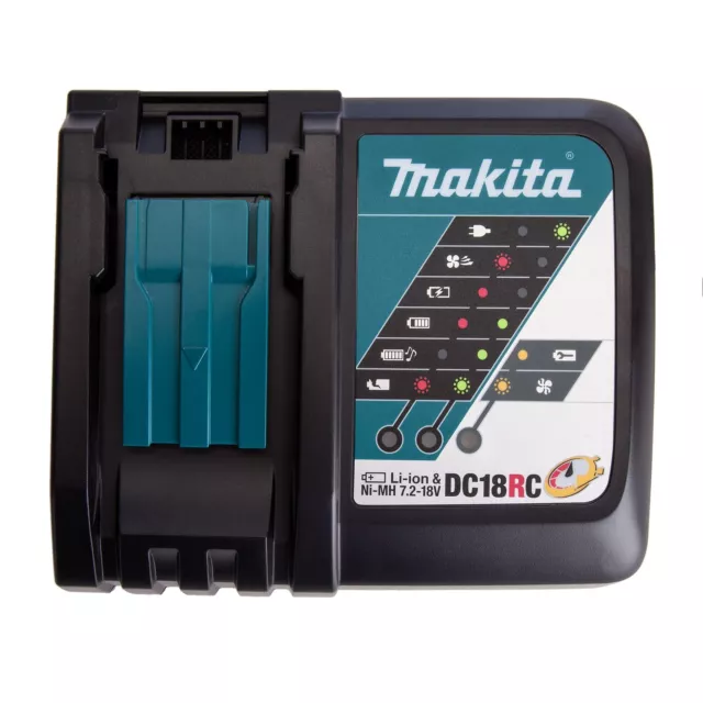 Cargador rápido de batería Makita DC18RC iones de litio 7,2 V - 18 V 240 V nuevo genuino stock del Reino Unido 3