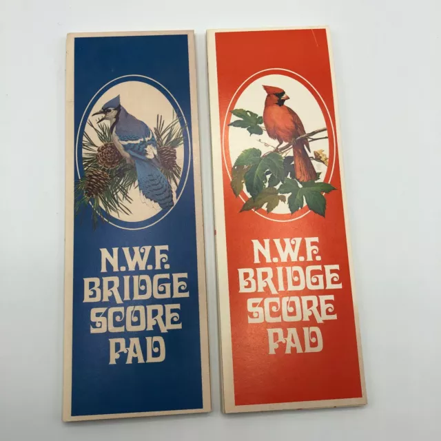 National Wildlife Fund NWF Bridge Score Pad Card Game Unused Cardinal Birds