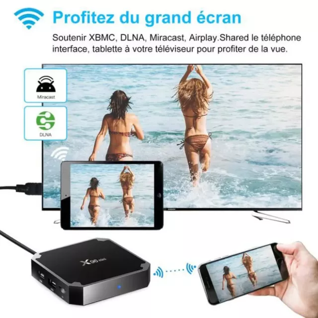 X96mini Smart TV BOX 2Go + 16Go Android 7.1.2 Amlogic S905W Quad Core 1080P 4K H 2