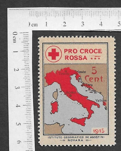 47 Italy WW1 1915 Red Cross PRO CROCE ROSSA 5c MNH