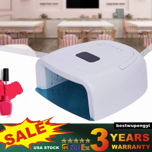 60W Cordless Wireless Rechargeable LED/UV Nail Lamp Gel Polish Light Dryer New