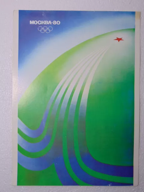 Original Olympic 1980 Moscow USSR Soviet vintage Sport Poster Graphic Design