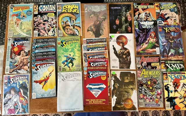 Lot 30 Comic Books - DC, Marvel, Dark Horse - Superman, Serenity, Conan, X-men++