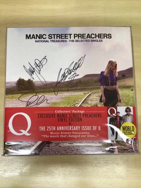 Signed-Manic Street Preachers-Lp-National Treasures-The Selected Singles+Q Mag-M