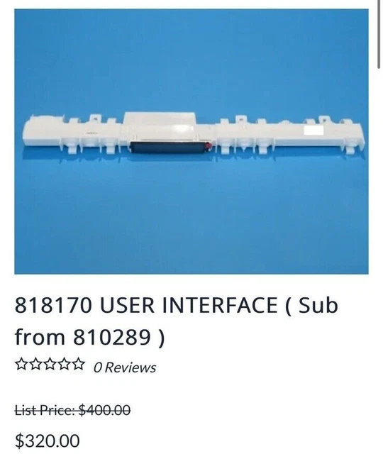 NEW ASKO DISHWASHER User Interface Control Board Part818170 224.00