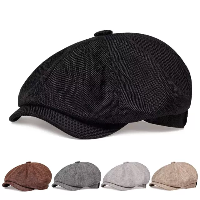 Men Fashion Beret Cap Hip Hop Caps Newsboy Hat Octagonal Cap Retro Beret Hat