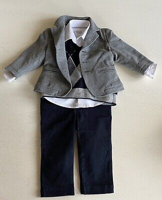 Completo bambino giacca,gilet,camicia e pantaloni Baby A. 12 Mesi