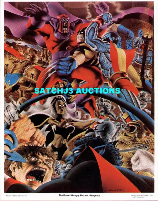 1980 Uncanny X-Men Vs Magneto Original Poster Art Print Marvel Comics Wolverine