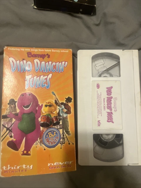 ~BARNEY'S DINO DANCIN' Tunes~Kids~Educational~Vhs~Bj And The Rockets ...