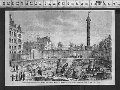 G365/1878/paris engraving work obeyed on place de la bastille