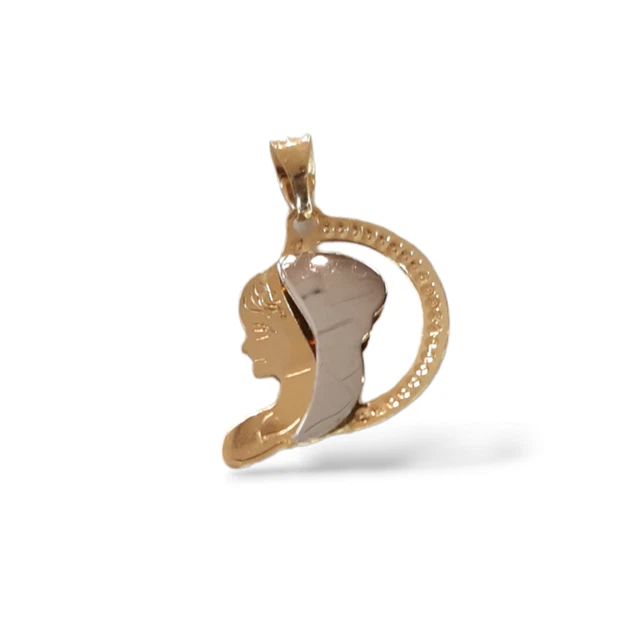 Pendentif Madonna En Or Jaune 18 Carats - Gulino Gioielli - E.198 - Neuf Avec étiquettes - Cadeau Religieux