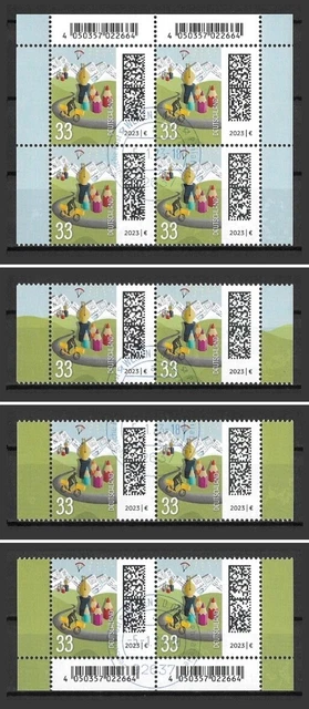 Bund Mi.Nr. 3733 (2023) gestempelt (Paare / 4er-Block)/Welt der Briefe (XII)