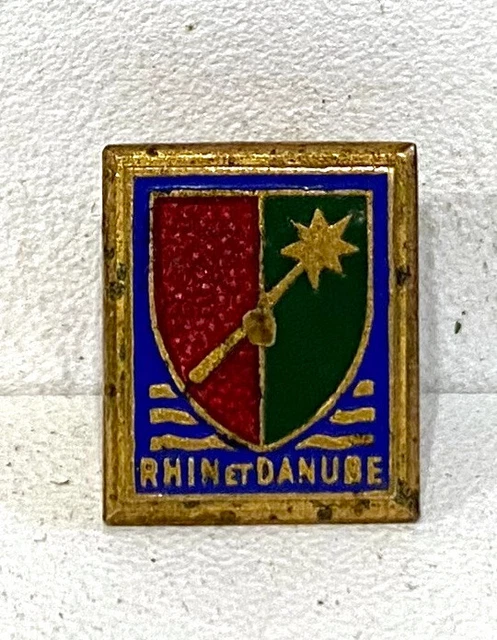 ANCIENNE MÉDAILLE BROCHE Insigne Militaire Émaillée "Force Française En