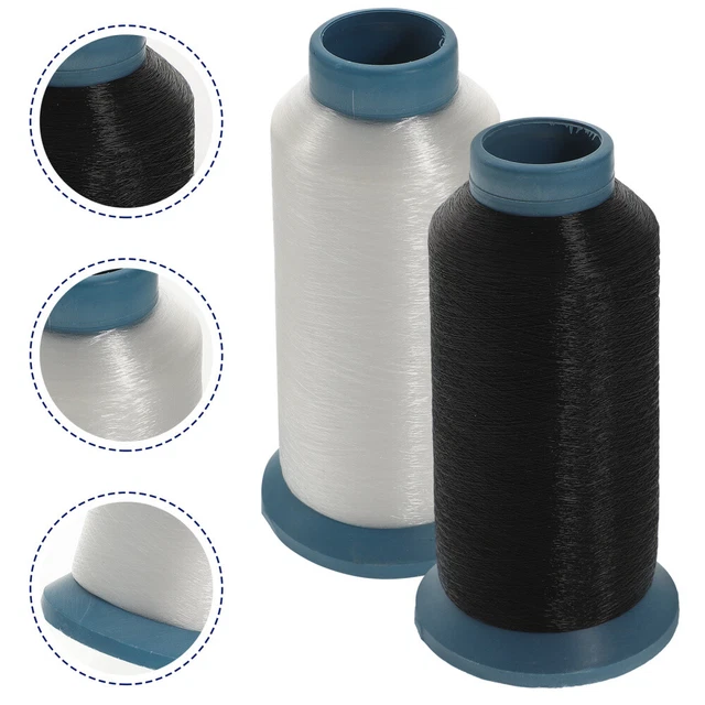 2 Rolls Angelrute Geflochtenes Nähgarn Klares Nähgarn Flickzeug