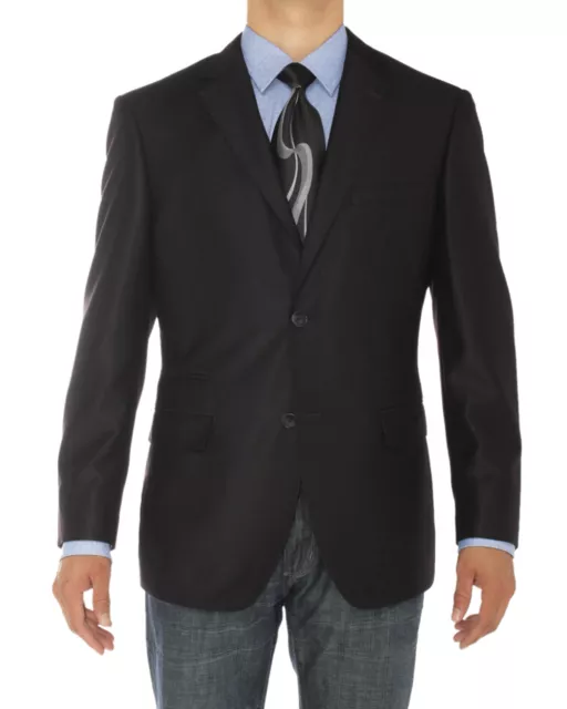 Luciano Natazzi Mens Two Button Modern Fit Suit Jacket Notch Lapel Blazer