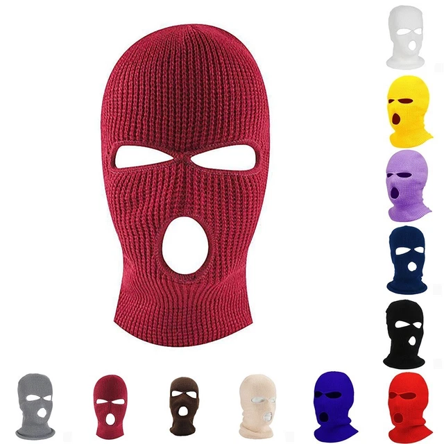 1PCS Men Ski Hat Winter Cap 3 Hole Balaclava Beanie Hat Hood Warm Unisex