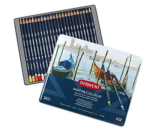 Colored Pencils, WaterColour, Water Color Pencils, Drawing, Art, Metal Tin,