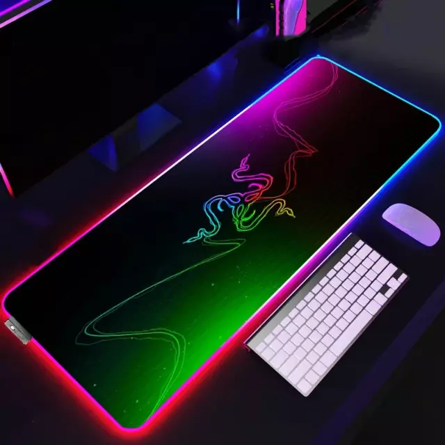 Mauspad Gamer Razer Spiel Matten RGB Pad Maus Schreibtisch Matte Mause Extended 3