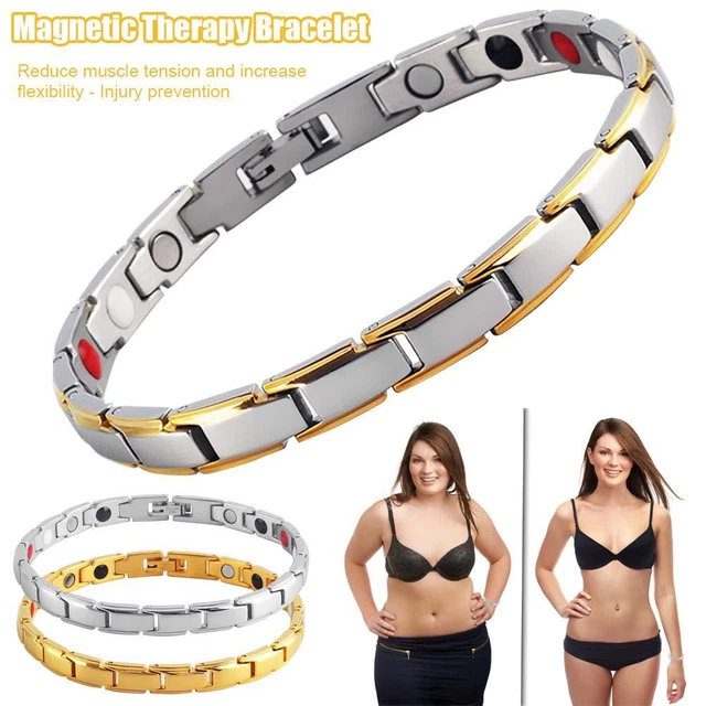 Braccialetto in acciaio inox ematite magnetoterapia energia guarigione bracciale rimovibile