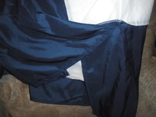 Target Brand Navy Blue Polyester Split Corners Bed-Skirt / Dust-Ruffle Full Size
