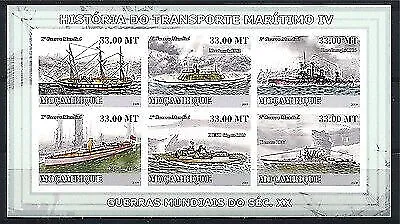 Mozambique 2009 Ship Boat Transport Sheet MNH Minr : 3101 - 06 Imperf
