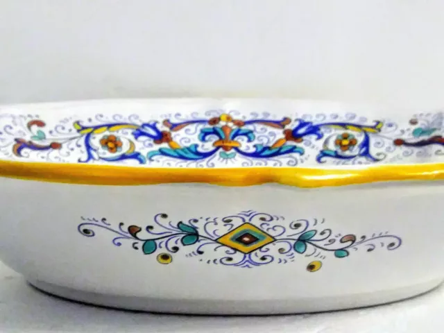 Deruta Ricco Italian Serving Bowl Dish 15" Made Italy Ceramic Majolica Platter
