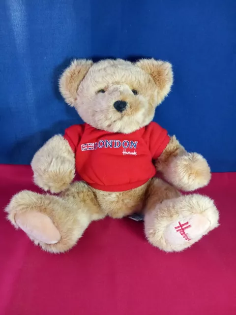 Harrods Teddy Bear With London T-Shirt Plush Soft Cuddly Toy Collectable