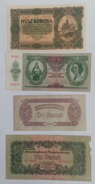 HUNGARY Lof 7 banknotes. 1920-1969