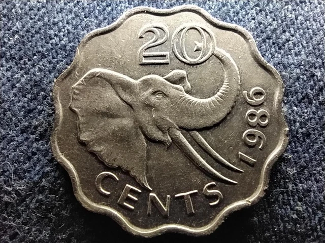 Swaziland Mswati III 20 Cent Coin 1986