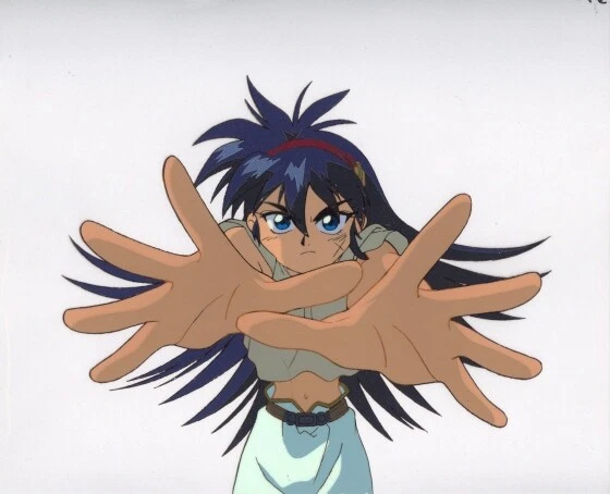 Ruin Explorers Fam & Ihrie OAV Anime Production Cel Ihrie Spell Casting
