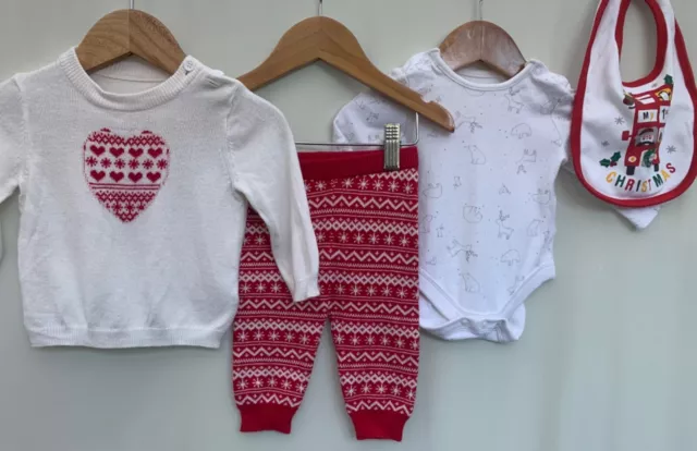 Pacchetto Bay vestiti natalizi cura della madre età 0/3 mesi leggings top gilet ragazze