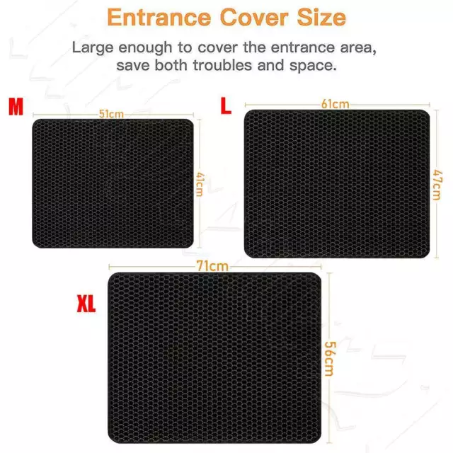 Double-Layer Cat Litter Mat Waterproof Trapper Foldable Pad Pet Rug Home Urine